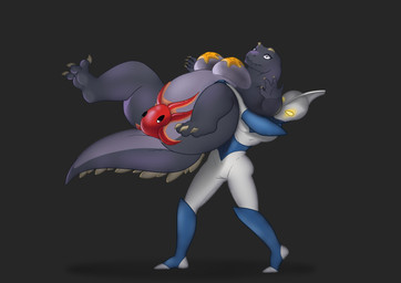 anthro bra breasts building butt city claws clothing duo female feral machine male male/female muscular muscular_male octopus_on_vulva outside scales spikes standing starfish_(accessory) starfish_bra starfish_on_nipples suplex tail underwear vehicle frambuesast godzilla_(series) toho ultraman_(series) godzilla samantha_(frambuesast) ultraman_(frambuesast) aquatic asterozoan cephalopod coleoid echinoderm humanoid kaiju mollusk monster octopodiform octopus robot robot_humanoid starfish absurd_res hi_res