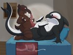 anal anal_penetration anatomically_correct anatomically_correct_genitalia anatomically_correct_penis animal_genitalia animal_penis anthro anus bed blush bodily_fluids cetacean_genitalia cetacean_penis cum cum_inside cumshot duo ejaculation erection feet from_front_position fur furniture genital_fluids genital_slit genitals hand_on_penis internal internal_anal kneeling lying male male/male male_penetrated male_penetrating male_penetrating_male nude on_back on_bed orgasm penetration penile penile_penetration penis penis_in_ass plantigrade saliva saliva_string sex slightly_chubby slightly_chubby_anthro slightly_chubby_male slit_penis smile soles tail tapering_penis tapir_penis teeth toes tongue tongue_out mcfan cetacean dolphin mammal marine oceanic_dolphin orca tapir toothed_whale 4:3 digital_media_(artwork) hi_res