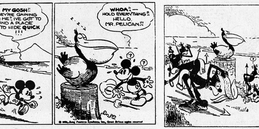 ambiguous_gender anthro beach bone bottomwear bracelet clothed clothing dialogue ear_piercing ear_ring feral fingers footwear gloves group handwear jewelry loincloth male melee_weapon open_mouth outside pants piercing plant polearm question_mark racism ring_piercing shoes spear speech_bubble tail text tongue water weapon ub_iwerks walt_disney_(artist) win_smith disney public_domain mickey_mouse avian bird mammal mouse murid murine pelecaniform pelican rodent 1930 20th_century absurd_res ancient_art black_and_white comic english_text hi_res monochrome