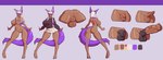 animal_genitalia animal_penis balls big_breasts big_penis breasts butt clothed clothing erection female genitals green_eyes gynomorph hair herm heterochromia intersex looking_at_viewer nipples nude penis purple_eyes purple_hair purple_tail pussy simple_background solo tail tan_body tattoo white_hair svenners svenspronfest third-party_edit nova_queen animal_humanoid canid canine fox humanoid mammal 2024 absurd_res colored digital_drawing_(artwork) digital_media_(artwork) hi_res model_sheet shaded