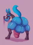 anthro anus backsack balls big_balls big_butt big_penis blue_balls blue_body blue_fur blue_perineum butt frown fur genitals glans glare huge_balls huge_butt huge_penis humanoid_genitalia humanoid_penis hyper hyper_balls hyper_genitalia hyper_penis looking_back male pawpads paws penis perineum pink_glans pink_penis presenting presenting_hindquarters solo thick_penis thick_thighs urethra heftyotter puppypaws nintendo pokemon canid generation_4_pokemon lucario mammal pokemon_(species) 2019 absurd_res digital_media_(artwork) hi_res