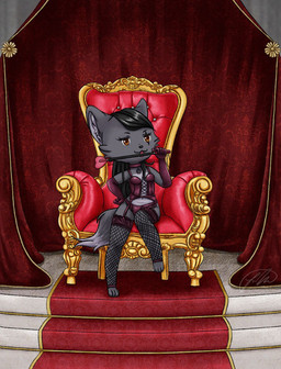 4_toes anthro black_hair black_nose bottomwear breasts brown_eyes chair chibi classy clothed clothing collar detailed_background eyebrows feet female fingers front_view fur furniture gloves grey_body grey_fur hair handwear holding_object legwear licking lingerie long_hair multicolored_body multicolored_fur panties pose red_carpet red_curtains riding_crop sitting solo stockings thigh_highs throne toes tongue tongue_out topwear two_tone_body two_tone_fur two_tone_tail underwear whip jusis_moon_(artist) lucy_lindewolf canid canine canis mammal wolf hi_res