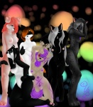 anthro breasts female genitals glowing group markings nipples nude ptomaine pussy rainbow tail smokey10 christie februa bear canid canine canis felid feline giant_panda lynx mammal wolf aurora_(disambiguation) smokey_(disambiguation) digital_media_(artwork)