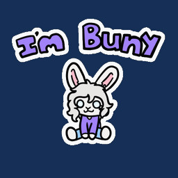 anthro blind disability female sitting solo sticker telegram_sticker bunnyqueen lilly_blomme_(bunnyqueen) lagomorph leporid mammal rabbit 1:1 animated