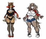 anthro bat big_breasts blue_eyes breasts brown_fur brown_hair canine cape cleavage clothed clothing cutoffs denim_shorts duo eyewear female fur green_eyes grey_fur grey_hair hair hedgehog heels hickie_(madturtle) huge_breasts long_hair looking_at_viewer madturtle mammal midriff milf mother navel parent pink_nose quinn_(madturtle) shoes short_hair shorts sketch skimpy smile stockings sunglasses thick_thighs thighs torn_clothing vampire voluptuous were werewolf wide_hips
Rating: Safe
Score: 7
User: slydevious
Date: April 13, 2014