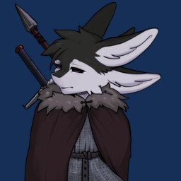 4_ears anthro armor bangs belt black_body black_feathers black_fur black_hair black_sclera cape chainmail cheek_tuft clothed clothing countershade_face countershading facial_tuft feathers fur fur_(fabric) hair male medieval medieval_armor medieval_clothing melee_weapon metal multi_ear narrowed_eyes polearm purple_eyes simple_background solo spear standing sword sword_on_back topwear transparent_background tuft warrior weapon white_body white_feathers white_fur elenmilk dungeons_and_dragons hasbro wizards_of_the_coast fyr_(fenrir784) avali avian bird 1:1 2025 alpha_channel colored digital_drawing_(artwork) digital_media_(artwork) half-length_portrait hi_res portrait