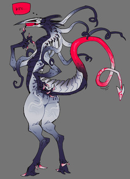 anthro blue_body bone claws creepy_face digitigrade featureless_chest female female_anthro finger_claws flat_chested grey_background horror_(theme) multicolored_body nude nude_anthro nude_female rear_view scary simple_background skull skull_head solo spade_tail standing tail teeth thick_thighs white_body wide_hips btascandalist equid equine horse mammal monster hi_res