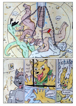 69_position anthro aroused balls barazoku bdsm being_watched biceps black_body black_fur black_nose blush blush_lines bodily_fluids border bound breaking_glass brown_body brown_fur brown_hair butt chain chained clothing comic_panel cracked_glass drooling dungeon eyes_closed fellatio fur genitals glowing green_body green_eyes group hair hands_behind_head hat hat_only headgear headgear_only headwear headwear_only humanoid_genitalia humanoid_penis looking_at_another magic male male/male manly markings maypole mostly_nude multicolored_body multicolored_fur musclegut muscular muscular_anthro muscular_male nipples nude omega_symbol onomatopoeia oral oral_penetration overweight pecs penetration penile penis restraints ritual ritual_sex rune_markings runes saliva scales sex sound_effects tail tail_markings teeth text thick_tail tongue tongue_out watching_from_afar white_body white_border white_fur window yellow_body yellow_fur dashthefox albino_(seaborn) dashfox kai_(dash_fox) marteau nikel bear canid canine canis felid fox lion lizard mammal mustelid otter pantherine reptile scalie absurd_res comic english_text hi_res traditional_media_(artwork)