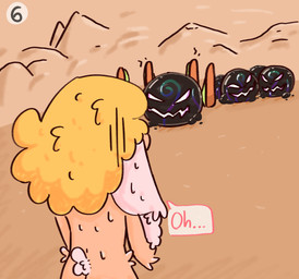 anthro blonde_hair bodily_fluids group hair male nervous nude rear_view short_tail speech_bubble standing sweat tail bean0tastic slime_rancher beanie_(bean0tastic) bovid caprine mammal sheep slime_(blob) slime_(slime_rancher) tarr_slime hi_res tagme