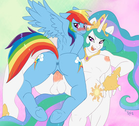 anthro anthrofied anus balls blue_anus blue_body blue_feathers blue_fur blue_vulva blush breasts clothing cutie_mark duo erection feathered_wings feathers female female_penetrated fingerless_gloves fur genitals gloves gynomorph gynomorph/female gynomorph_penetrating gynomorph_penetrating_female hair handwear hooves horn intersex intersex/female intersex_penetrating intersex_penetrating_female multicolored_hair multicolored_tail nipples penetration penile penile_penetration penis penis_in_vagina pink_eyes pink_nipples pink_penis rainbow_hair rainbow_tail sex size_difference tail thick_thighs vaginal vaginal_penetration vulva white_balls white_body white_fur wide_hips wings phuufy friendship_is_magic hasbro my_little_pony mythology princess_celestia_(mlp) rainbow_dash_(mlp) equid equine mammal mythological_creature mythological_equine pegasus winged_unicorn source_request