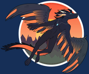 4_toes 5_fingers abstract_background anthro black_body black_fur black_hair blue_eyes feathered_wings feathers feet fingers flying forest fur gem hair inner_ear_fluff jewelry male necklace nude orange_body orange_fur outside plant simple_background sky smile solo sun tail toes tree tuft wings conditional_dnp greenlinzerd mythology dragon feathered_dragon feathered_scalie furred_dragon furred_scalie mythological_creature mythological_scalie scalie 2018 alpha_channel orange_theme signature watermark