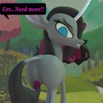 angry big_butt black_hair black_tail blue_eyes book butt butt_envy butt_expansion butt_focus dialogue expansion female feral grey_body growth hair horn looking_back mane solo speech_bubble tail text unicornomicon wide_hips kamimation mythology them's_fightin'_herds oleander_(tfh) classical_unicorn equid equine mammal mythological_creature mythological_equine unicorn 1:1 2023 3d_(artwork) blender_(artwork) digital_media_(artwork) hi_res