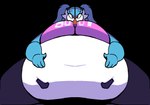 belly belly_jiggle belly_squish big_belly black_bottomwear black_clothing black_pants blue_body blue_hair bottomwear clothing disembodied_hand eyelashes female hair hand_on_another's_belly hand_on_belly huge_belly huge_thighs hyper hyper_thighs jiggling looking_at_viewer navel not_furry obese obese_female obese_humanoid overweight overweight_female overweight_humanoid pants pink_clothing pink_shirt pink_topwear red_eyes shirt simple_background smile solo squish thick_thighs topwear transparent_background white_belly white_face techfant32 nintendo pokemon aqua_(zero264) gardevoir generation_3_pokemon humanoid pokemon_(species) 2024 alpha_channel animated cel_shading colored digital_media_(artwork) loop shaded short_playtime