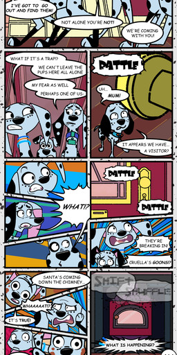 black_spots chimney dialogue female feral fur group male markings speech_bubble spots spotted_body spotted_fur text white_body white_fur redundantmodule 101_dalmatian_street 101_dalmatians disney dawkins_(101_dalmatians) delilah_(101_dalmatians) diesel_(101_dalmatians) dolly_(101_dalmatians) doug_(101_dalmatians) canid canine canis dalmatian domestic_dog mammal absurd_res comic english_text hi_res