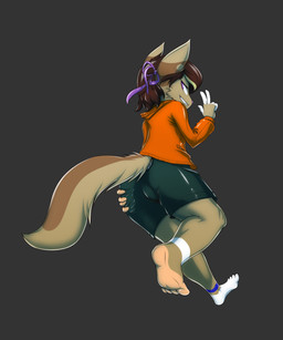 anthro bottomwear clothing hoodie looking_at_viewer male ribbons shorts simple_background smile solo topwear ratcha domestic_cat felid feline felis mammal absurd_res digital_media_(artwork) hi_res