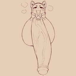 balls big_balls big_penis blush bow_tie cowbell crossgender erection fake_cat_ears fake_ears ftm_crossgender genitals huge_balls huge_penis hyper hyper_balls hyper_genitalia hyper_penis looking_at_viewer male not_furry open_mouth penis solo cold-blooded-twilight mario_bros nintendo lahla_(mario) boo_(mario) ghost spirit 1:1 2025 hi_res monochrome