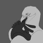 1:1 ambiguous/ambiguous ambiguous_gender avian beak beak_kiss bird black_and_white corvid crow_(kissybirb128) duo einin eurasian_magpie feathered_crest feathers feral french_kissing great_black-backed_gull gull head_crest hi_res holarctic_magpie kissing lari larid magpie_(corvid) monochrome oscine passerine tongue wings