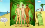 adolescent animal_genitalia anthro beach casual_nudity exhibitionism genitals group male nude penis penis_tip photo_shoot presenting presenting_penis sea seaside sheath simple_background text water young confusedraven dave_(confusedraven) jay_(confusedraven) sam_(confusedraven) canid canine canis cheetah domestic_dog equid equine felid feline horse mammal absurd_res english_text hi_res