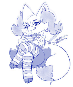 anthro anthrofied arm_tuft bedroom_eyes big_tail blush blush_lines bottomwear cheek_tuft chest_tuft claws closed_smile clothed clothed_anthro clothed_female clothing crossed_legs eyebrows eyelashes facial_tuft feet female female_anthro fluffy fluffy_ears fluffy_tail fur fur_tuft hindpaw hip_tuft holding_clothing holding_object holding_panties holding_underwear inner_ear_fluff legwear long_eyelashes looking_at_viewer mouth_closed multicolored_body multicolored_clothing multicolored_fur narrowed_eyes panties pantsless pantsless_anthro pantsless_female pattern_bottomwear pattern_clothing pattern_legwear pattern_panties pattern_underwear paws pointy_nose pokemorph seducing_viewer seductive shoulder_tuft simple_background sitting smile smiling_at_viewer snout solo stockings striped_bottomwear striped_clothing striped_legwear striped_panties striped_underwear stripes tail teasing teasing_viewer thick_thighs thigh_highs toe_claws toeless_legwear toeless_stockings toeless_thigh_highs toes tongue tongue_out tuft two_tone_clothing two_tone_tail underwear white_background wide_hips blasticussaturn nintendo panties_trend pokemon braixen canid canine fox generation_6_pokemon mammal pokemon_(species) 2025 hi_res monochrome signature