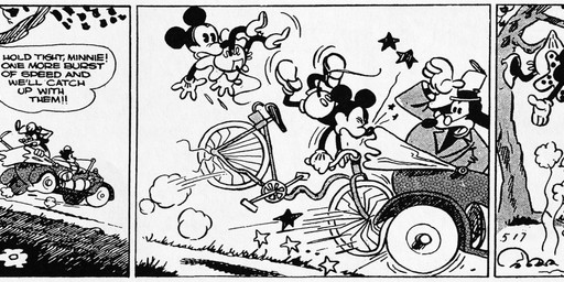 4_fingers anthro bicycle bottomwear car clothed clothing dialogue driving eyewear female fingers footwear glasses gloves group handwear hat headgear headwear high_heels male open_mouth outside pants shoes skirt tail text vehicle floyd_gottfredson walt_disney_(artist) disney public_domain mickey_mouse minnie_mouse pegleg_pete pete_(disney) sylvester_shyster canid canine canis domestic_cat domestic_dog felid feline felis mammal mouse murid murine rodent 1930 20th_century absurd_res ancient_art black_and_white dated english_text hi_res long_image monochrome signature wide_image