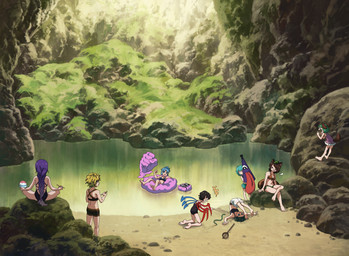 ambiguous_feral ambiguous_gender bikini black_clothing black_hair black_one-piece_swimsuit black_swimwear blonde_hair blue_eyes blue_hair bowl braided_hair braided_ponytail breasts brown_hair clothing cloud container cutlery dessert female feral feralized food gesture green_hair group hair hand_gesture holding_bowl holding_container holding_object holding_spoon kitchen_utensils kneeling laugh leaf leaf_on_head meditation not_furry_focus on_rock one-piece_swimsuit open_mouth pointing pointing_at_another ponytail purple_hair rock shaved_ice shoulder_stand sitting spoon standing swimwear tanuki_leaf tools two-piece_swimsuit umbrella unusual_anatomy unusual_wings water wings suteruko asian_mythology east_asian_mythology japanese_mythology mythology touhou byakuren_hijiri ichirin_kumoi kogasa_tatara kyouko_kasodani mamizou_futatsuiwa minamitsu_murasa nazrin nue_houjuu shou_toramaru unzan air_creature animal_humanoid canid canid_humanoid canine canine_humanoid elemental_creature human humanoid kasa-obake living_cloud mammal mammal_humanoid mouse murid murine reptile rodent scalie snake tanuki_humanoid winged_humanoid yokai hi_res female_(lore) male_(lore)