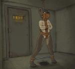 bdsm blush bondage bound canine cell clouded_(fa) cuffs dog drain gag male mammal medical muzzle_(object) muzzled prison spreader_bar straitjacket tears
Rating: Questionable
Score: 7
User: Clouded
Date: February 08, 2014