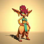 big_butt biped butt clothed clothing ear_piercing feet female fingers goblin_female gold_(metal) hair horn jewelry not_furry piercing red_hair ring ring_piercing shadow short_stack solo standing stylized tail thick_thighs three-quarter_view toes palurdas_arts goblin humanoid 1:1 3d_(artwork) 3d_animation animated cel_shading digital_media_(artwork) full-length_portrait hi_res no_sound portrait shaded short_playtime webm