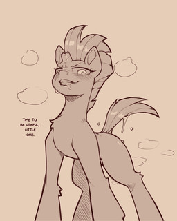 bodily_fluids broken_horn dialogue drooling eyelashes female feral fur genital_fluids hair horn pupils quadruped saliva simple_background smile solo tail text cold-blooded-twilight friendship_is_magic hasbro my_little_pony my_little_pony:_the_movie_(2017) mythology tempest_shadow_(mlp) equid equine mammal mythological_creature mythological_equine unicorn 4:5 english_text hi_res