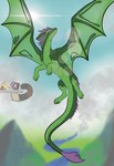 bokeh female feral flying solo lumina-panda mythology chroma_(lumina-panda) dragon mythological_creature mythological_scalie scalie absurd_res hi_res