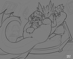 4_fingers 4_toes 69_position anthro anus balls bed bedroom_sex bodily_fluids butt claws cum cum_in_mouth cum_inside dominant dominant_feral dominant_male duo ear_piercing feet fellatio female female_on_top feral fingers foot_on_head forced forced_oral frill_(anatomy) furniture genital_fluids genitals hair halfclosed_eyes headgrab knot leg_wrap lying lying_on_another male male/female multi_ear on_back on_bed on_top oral paws penile penis_in_mouth piercing questionable_consent rough_sex sex size_difference submissive submissive_female tail thick_thighs toes kripi mythology charon_(fisk_cerris) fisk_cerris aquatic_dragon dragon mammal marine mustelid mythological_creature mythological_scalie otter scalie