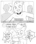 2024 2koma age_difference angry anthro asking asking_another big_breasts big_eyes bite biting_lip biting_own_lip black_and_white black_text blush blush_lines bodily_fluids breasts bureaucat_cooch cellphone clothed clothed_anthro clothed_female clothed_human clothed_male clothing collar comic cooch_(supermansion) dark_collar dbaru dialogue digital_drawing_(artwork) digital_media_(artwork) domestic_cat dot_eyes ear_piercing ear_ring ear_stud electronics english_text eyebrows eyelashes eyeless eyeshadow facial_markings fangs felid feline felis female fingers group hair hat head_markings head_turned headgear headwear heart_symbol hi_res holding_cellphone holding_object holding_phone holding_smartphone human humanoid_hands humor livestream location_in_dialogue looking_at_another looking_at_cellphone looking_at_object looking_at_phone looking_at_smartphone looking_at_viewer looking_back looking_back_at_another looking_down makeup mammal markings medium_hair moan monochrome offscreen_sex older_female open_mouth open_smile outside phone piercing pointy_speech_bubble prick_ears recording ring_piercing shirt short_hair side_cut sketch sketch_background small_nose smartphone smile smiling_at_viewer speech_bubble spiked_collar spikes square_crossover supermansion surprise sweat sweater t-shirt talking_to_viewer teeth text thin_eyebrows topless topless_anthro topless_female topwear turtleneck unf white_heart yes-no_question younger_female