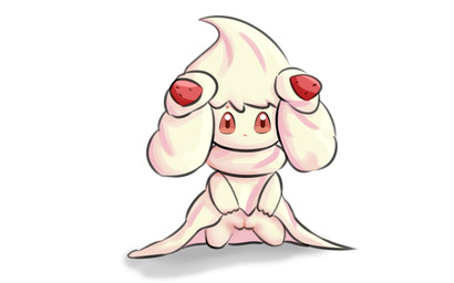 female food fruit genitals plant solo strawberry vulva olihai nintendo pokemon alcremie generation_8_pokemon pokemon_(species) strawberry_sweet_alcremie vanilla_cream_alcremie 16:10 hi_res widescreen