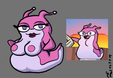 anthro bedroom_eyes female narrowed_eyes nude seductive solo tannoymouse gameoverse glitch_productions background_character aquatic aquatic_gastropod gastropod mollusk nudibranch sea_slug slug