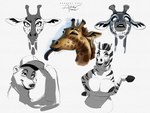 anthro big_breasts breasts eyes_closed female looking_aside looking_at_viewer smile tongue tongue_out akkusky disney zootopia bear equid equine giraffe giraffid mammal polar_bear ursine zebra 2024 4:3 hi_res