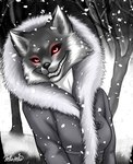 anthro breasts clothing coat female fur gloves handwear multicolored_body multicolored_fur open_mouth parka smile snow solo standing teeth topwear winter winter_coat tiny_bunny alice_the_vixen canid canine fox human hybrid mammal 2021