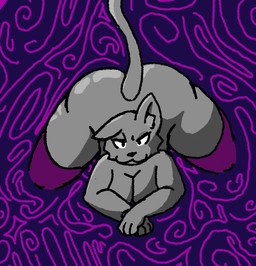 :3 anthro ass_up bent_arm breasts butt cheek_tuft cleavage clothed clothing facial_tuft female grey_body inner_ear_fluff kneeling legwear paws reflection solo tail thick_thighs thigh_highs tuft tennokuma axenkilo_(tennokuma) felid feline mammal