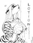 2013 <3 anthro areola big_breasts blush breasts english_text erect_nipples eyes_closed feline female hybrid max_blackrabbit nipples nude skunk solo stripes suggestive text tiger white_tiger zig_zag
Rating: Questionable
Score: 17
User: Robinebra
Date: January 03, 2014