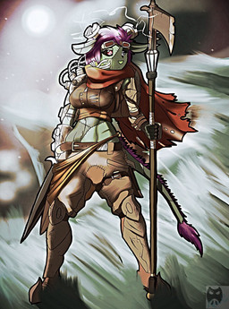biped cloak clothed clothing cybernetics electricity front_view holding_object holding_weapon machine midriff solo standing weapon wind roadiesky cyborg patchwork_creature undead zombie 2013 digital_media_(artwork) full-length_portrait hi_res portrait