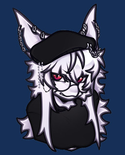anthro beret black_clothing black_shirt black_topwear clothing eyewear female glasses hat headgear headwear red_eyes shirt solo topwear wearing_glasses renmetzz auphina aquatic fish shark alpha_channel hi_res