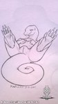 2021 5_toes absurd_res anthro artist_name big_pussy butt claws dated dinosaur dragon earhole feet female fingers flat_chested foot_focus genitals graphite_(artwork) grey_background hi_res hybrid kayasamix lizard lizardman lizaria logo looking_away monochrome mythological_creature mythological_scalie mythology pencil_(artwork) presenting presenting_hindquarters presenting_pussy pussy raised_tail rear_view reptile scalie simple_background sketch solo spread_legs spreading tail text toe_claws toes traditional_media_(artwork) url