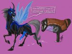 after_masturbation blue_penis bodily_fluids cum cum_on_ground cum_on_penis erection fangs feral genital_fluids genitals hooves horn male penis simple_background solo teeth text wings aerosaur83 friendship_is_magic hasbro my_little_pony drelshik fan_character arthropod changeling equid equine hybrid mammal english_text