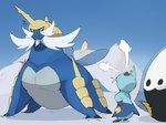 annoyed armor beard belly blue_belly blue_body claws facial_hair feral group headgear helmet male mustache overweight overweight_feral overweight_male trio weight_gain zephy_03 nintendo pokemon dewott empoleon generation_4_pokemon generation_5_pokemon pokemon_(species) samurott 4:3 hi_res