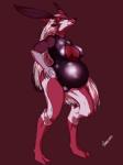 anthro belly big_belly big_breasts breasts female flower hair horn latex mature_anthro mature_female model nipples plant practice pregnant pregnant_anthro pregnant_female rose_(flower) simple_background solo whiterabbit95 scarlett_(whiterabbit95) canid canine fox mammal digital_media_(artwork)