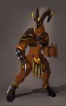 abs anthro aries_(symbol) aries_(zodiac) armor astrological_symbol barazoku biceps biped bottomwear bovid brown_body caprine caprine_demon claws clothing demon goat_demon hi_res horn loincloth male mammal muscular muscular_anthro muscular_male personification satyr simple_background solo standing symbol undeadkitty13 western_zodiac western_zodiac_symbol