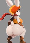 anthro big_butt breasts butt curvy_figure female huge_butt looking_back presenting presenting_hindquarters smile solo teasing thick_thighs voluptuous wide_hips capikeeta dragon_ball dragon_ball_super sorrel lagomorph leporid mammal rabbit absurd_res hi_res