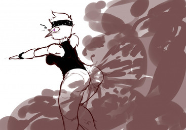 accessory accident aerobics_clothing anthro beak big_butt biped blush blush_lines breasts brown_fart_cloud butt clothed clothing embarrassed exercise exercise_clothing fart fart_cloud fart_fetish female hair headband huge_fart leotard medium_breasts pink_eyes ponytail rear_view shocked simple_background solo squats standing white_background wide_eyed wristband bawko bawka_(bawko) avian bird chicken galliform phasianid digital_drawing_(artwork) digital_media_(artwork) sketch spot_color