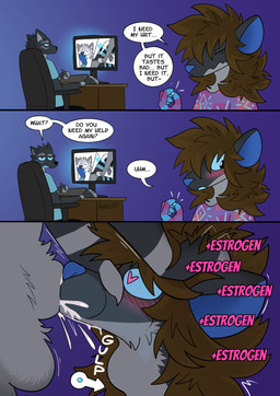 anthro balls blue_body blue_eyes blue_skin bodily_fluids brown_hair countershading cum cum_in_mouth cum_inside desk dialogue drawing_(action) drawing_tablet drinking drinking_cum drugs duo estrogen face_fucking feet female foot_fetish foot_lick foot_on_face foot_play footjob fur furniture genital_fluids genitals grey_body grey_fur hair hand_on_head hormone_replacement_therapy irrumatio knotting licking male medicine oral oral_knotting oral_penetration penetration penile penis_in_mouth pills sex speech_bubble swallowing table text tongue vaginal vaginal_foot_play vaginal_footjob pankallisti circe_(pankallisti) malakai_(malakai) misty_(mistyfur) canid canine canis mammal murid murine rat rodent wolf comic english_text hi_res daughter_(lore) father_(lore) father_and_child_(lore) father_and_daughter_(lore) incest_(lore) parent_(lore) parent_and_child_(lore) parent_and_daughter_(lore) sibling_(lore) sister_(lore) sisters_(lore) trans_(lore) trans_woman_(lore)