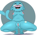 anthro breasts female genitals mature_female nipples nude pussy solo spread_legs spreading tail tail_motion tailwag foxart950 cartoon_network the_amazing_world_of_gumball nicole_watterson domestic_cat felid feline felis mammal absurd_res hi_res