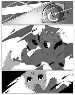 ambiguous_gender anthro blood bodily_fluids claws clothing death duo finger_claws fur gloves gore handwear kemono killing pointy_ears simple_background text wounded drawfee karina_farek bandai_namco digimon drawfee_(copyright) mythology moonpaw_(karina_farek) digimon_(species) domestic_cat dragon felid feline felis gatomon mammal mythological_creature mythological_scalie scalie comic digital_media_(artwork) english_text greyscale monochrome official_art redraw nonbinary_(lore)