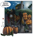 anthro bent_over choice detailed_background ear_piercing female field food fruit harvesting heart_symbol holidays hooves industrial_piercing jack-o'-lantern night outside piercing plant pumpkin raised_tail sky solo star starry_sky tail stasis_delirium halloween cinders equid equine horse mammal